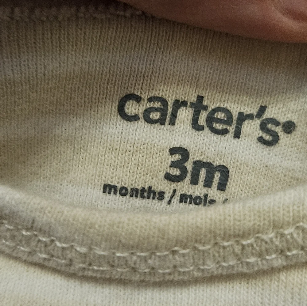 Carter's White and Tan Bodysuit Set